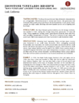 2021 Ironstone Reserve Rous Vineyards ‘Ancient Vines’ Zinfandel – Fact Sheet
