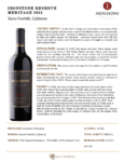 2021 Ironstone Reserve Meritage – Fact Sheet