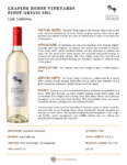 2021 Leaping Horse Pinot Grigio – Fact Sheet