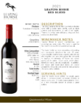 2021 Leaping Horse Red Blend – Fact Sheet