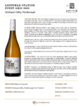 2022 Leefield Station Pinot Gris – Fact Sheet