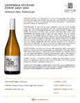2023 Leefield Station Pinot Gris – Fact Sheet