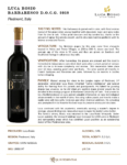 2019 Luca Bosio Barbaresco DOCG – Fact Sheet