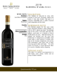 2019 Luca Bosio Barbera d’Alba ‘Egidio’ – Fact Sheet