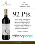 2021 Luca Bosio Barbera d’Asti DOCG – 92 points, Tasting Panel – Accolade Sell Sheet