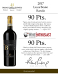 2017 Luca Bosio Barolo DOCG – Accolades Sell Sheet