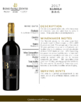 2017 Luca Bosio Barolo DOCG – Fact Sheet