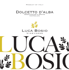 Luca Bosio Dolcetto d’Alba DOC – Front Label – Non-Vintage