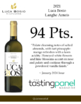 2021 Luca Bosio Langhe Arneis DOC – 94 points, Tasting Panel – Accolade Sell Sheet