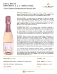 Luca Bosio Prosecco DOC Rosé Extra-Dry – Fact Sheet – 187mL