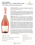 Luca Bosio Prosecco DOC Rosé Extra-Dry – Fact Sheet – 750mL