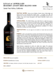 2020 Lucas & Lewellen Hidden Asset Red Wine – Fact Sheet