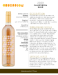 2020 Obsession California Rosé – Fact Sheet