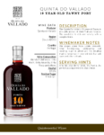 Quinta do Vallado 10 year Old Tawny – Fact Sheet