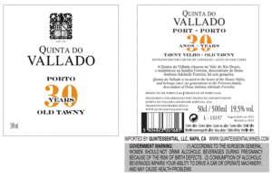 Quinta do Vallado 30 year Old Tawny – Label