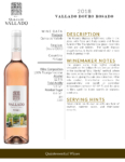 2018 Quinta do Vallado Douro Rosado – Fact Sheet