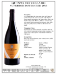 2015 Quinta do Vallado Superior Douro Red – Fact Sheet