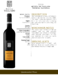 2018 Quinta do Vallado Touriga Nacional – Fact Sheet