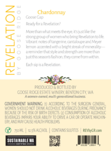 Revelation Chardonnay – Back Label – Non-Vintage