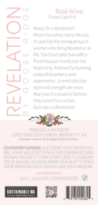Revelation Rosé – Back Label – Non-Vintage