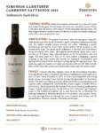 2021 Simonsig ‘Labyrinth’ Cabernet Sauvignon – Fact Sheet