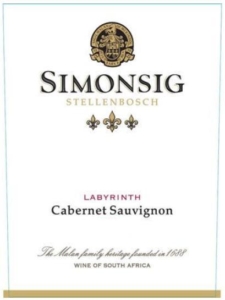 Simonsig ‘Labyrinth’ Cabernet Sauvignon – Front Label – 2019 & Before