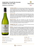2024  Simonsig Chenin Blanc – Fact Sheet