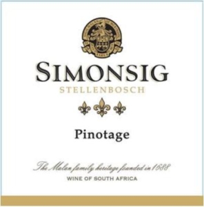 Simonsig Pinotage – Front Label – Non-Vintage