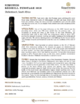 2019 Simonsig Redhill Pinotage – Fact Sheet