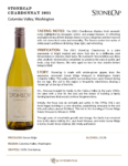 2021 StoneCap Chardonnay – Fact Sheet