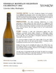 2021 StoneCap Mountain Selection Chardonnay – Fact Sheet