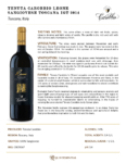 2014 Tenuta Carobbio Leone Sangiovese Toscana – Fact Sheet