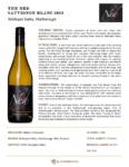 2023 The Ned Sauvignon Blanc – Fact Sheet