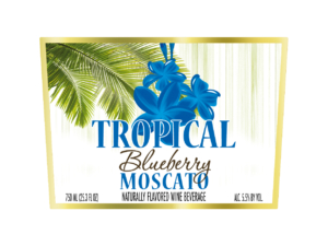 Tropical Blueberry Moscato – Front Label