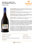 Tropical Blueberry Moscato – Fact Sheet