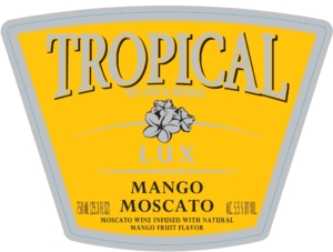 Tropical Lux Mango Moscato – Front Label