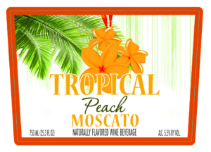 Tropical Peach Moscato – Front Label