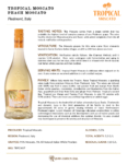 Tropical Peach Moscato – Fact Sheet
