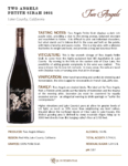 2021 Two Angels Petite Sirah – Fact Sheet