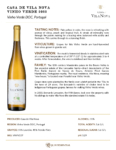2022 Vila Nova Vinho Verde – Fact Sheet
