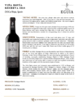 2018 Viña Eguía Reserva – Fact Sheet