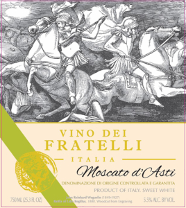 Vino dei Fratelli Moscato d’Asti – Front Label – Non-Vintage