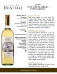2019 Vino dei Fratelli Pinot Grigio – Fact Sheet