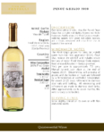 2020 Vino dei Fratelli Pinot Grigio – Fact Sheet