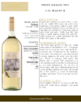 2021 Vino dei Fratelli Pinot Grigio – Fact Sheet