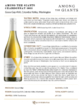 2022 Among the Giants Chardonnay – Fact Sheet