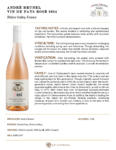 2024 André Brunel Vin de Pays Rosé – Fact Sheet