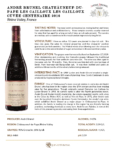 2016 André Brunel Châteauneuf-du-Pape Les Cailloux Cuvée Centenaire – Fact Sheet