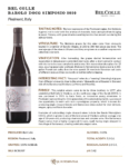 2020 Bel Colle Barolo DOCG Simposio – Fact Sheet