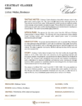 2020 Château Clarke – Fact Sheet